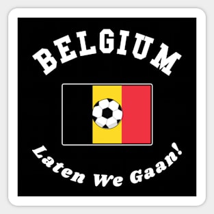 ⚽ Belgium Football, Vlag Van België, Laten We Gaan! Team Spirit Sticker